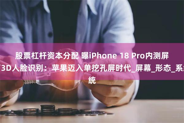 股票杠杆资本分配 曝iPhone 18 Pro内测屏下3D人脸识别：苹果迈入单挖孔屏时代_屏幕_形态_系统