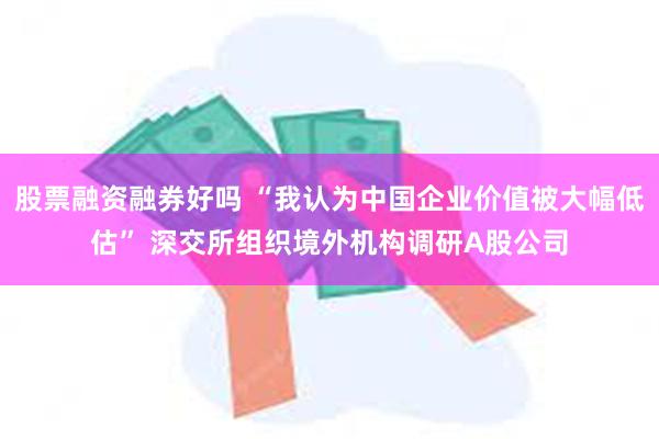 股票融资融券好吗 “我认为中国企业价值被大幅低估” 深交所组织境外机构调研A股公司