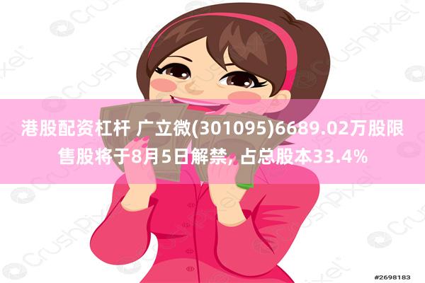 港股配资杠杆 广立微(301095)6689.02万股限售股将于8月5日解禁, 占总股本33.4%