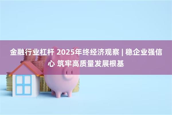 金融行业杠杆 2025年终经济观察 | 稳企业强信心 筑牢高质量发展根基
