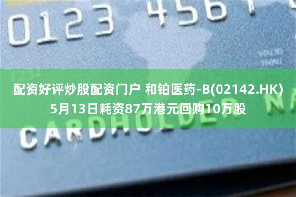 配资好评炒股配资门户 和铂医药-B(02142.HK)5月13日耗资87万港元回购10万股
