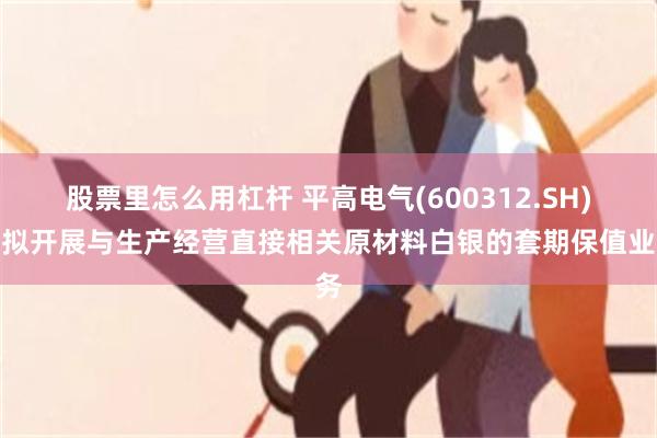 股票里怎么用杠杆 平高电气(600312.SH)：拟开展与生产经营直接相关原材料白银的套期保值业务