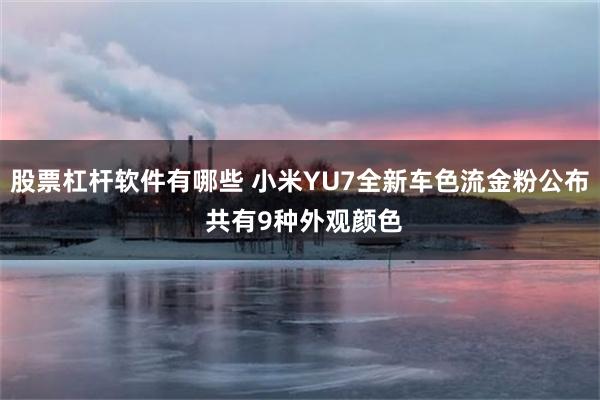 股票杠杆软件有哪些 小米YU7全新车色流金粉公布 共有9种外观颜色