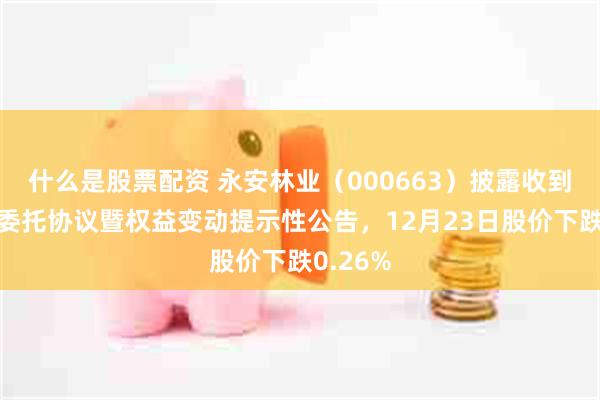 什么是股票配资 永安林业(000663)披露收到表决权委托协议暨权益变动提示性公告,12月23日股价下跌0.26%