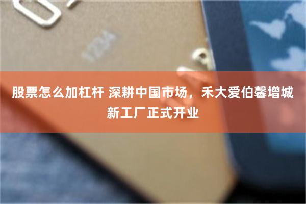 股票怎么加杠杆 深耕中国市场,禾大爱伯馨增城新工厂正式开业