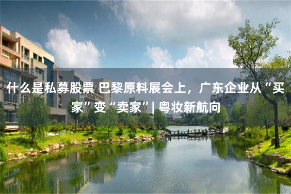 什么是私募股票 巴黎原料展会上,广东企业从“买家”变“卖家”| 粤妆新航向