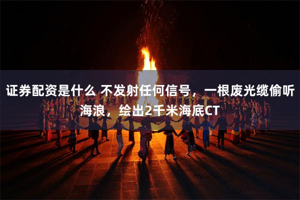 证券配资是什么 不发射任何信号,一根废光缆偷听海浪,绘出2千米海底CT